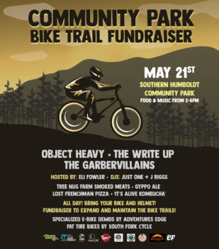 Bike trail fundraiser, SoHum Park, May 21st, 2pm